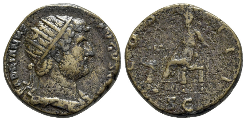 Hadrian (117-138). Æ Dupondius (25mm, 12.12g, 6h). Rome, c. 126-7. Radiate and d...