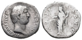 Hadrian (117-138). AR Denarius (17mm, 2.54g). Rome, AD 136. Bare head r. R/ Moneta standing l., holding scales and cornucopia. RIC II.3 2224; RSC 963....