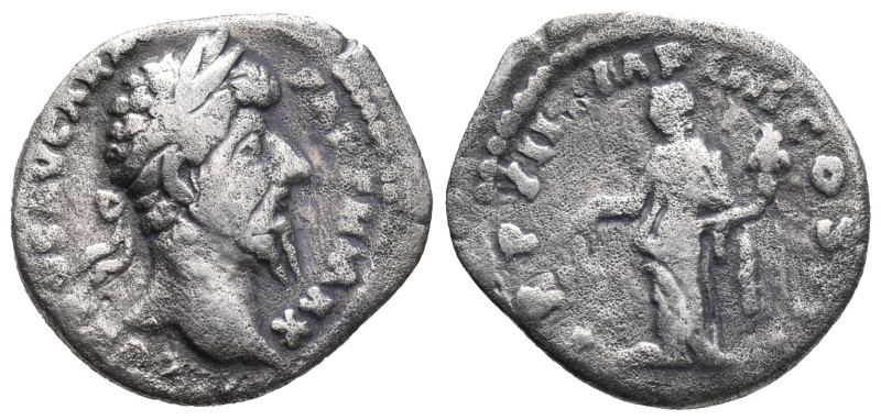 Lucius Verus (161-169). AR Denarius (19mm, 2.23g). Rome, AD 167. Laureate head r...