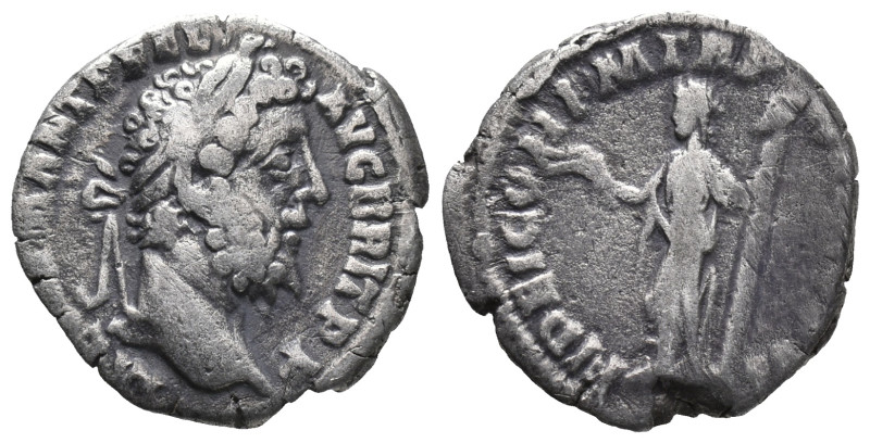 Commodus (177-192). AR Denarius (17mm, 2.56g). Rome, 190-1. Laureate head r. R/ ...