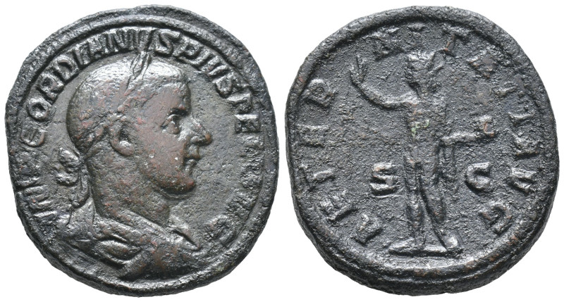 Gordian III (238-244). Æ Sestertius (31mm, 20.78g). Rome, 240-3. Laureate, drape...