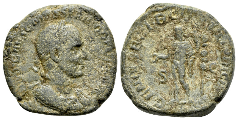 Trajan Decius (249-251). Æ Sestertius (31mm, 20.44g, 12h). Rome, AD 249. Laureat...