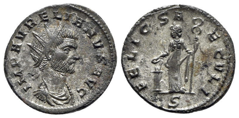 Aurelian (270-275). Radiate (21mm, 3.33g, 6h). Mediolanum, AD 271. Radiate, drap...