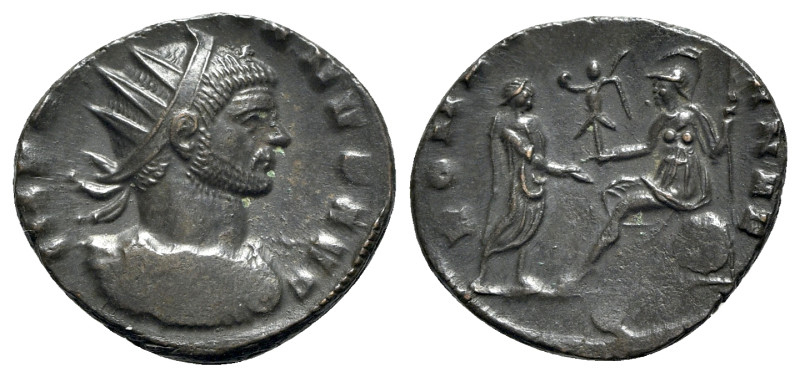 Aurelian (270-275). Radiate (21mm, 3.31g, 1h). Mediolanum. Radiate and cuirassed...