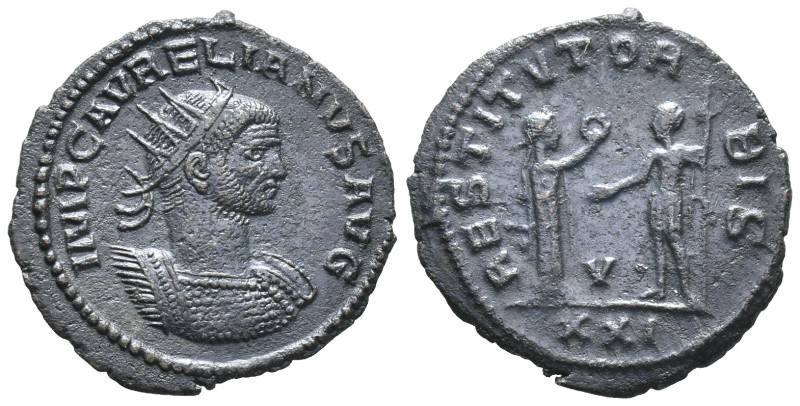 Aurelian (270-275). Radiate (22.5mm, 3.27g). Antioch, 275-6. Radiate and cuirass...