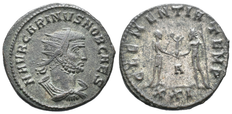 Carinus (283-285). Radiate (20.5mm, 3.50g). Cyzicus, 282-3. Radiate, draped and ...