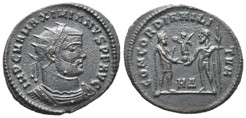 Maximianus (First reign, 286-305). Radiate (21mm, 2.98g). Heraclea. Radiate, dra...