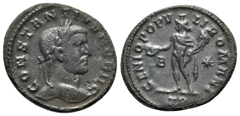 Constantius I (Caesar, 293-305). Æ Follis (27mm, 9.61g, 6h). Treveri, 298-9. Lau...