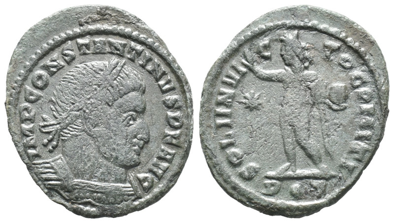 Constantine I (307/310-337). Æ Follis (22mm, 2.67g). Ticinum, 314-5. Laureate, d...