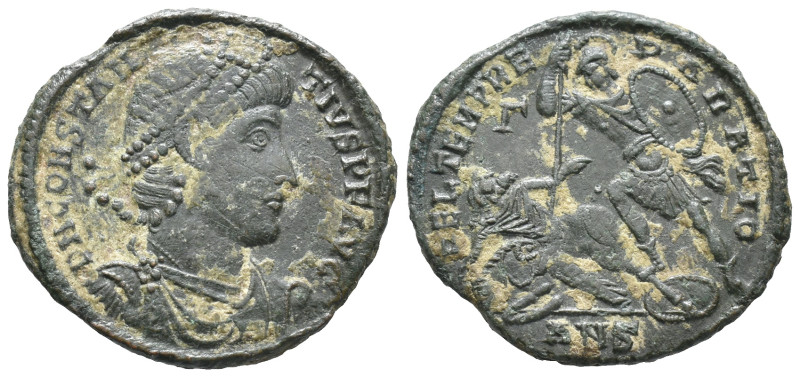 Constantius II (337-361). Æ (23mm, 4.24g). Antioch. Pearl-diademed, draped and c...