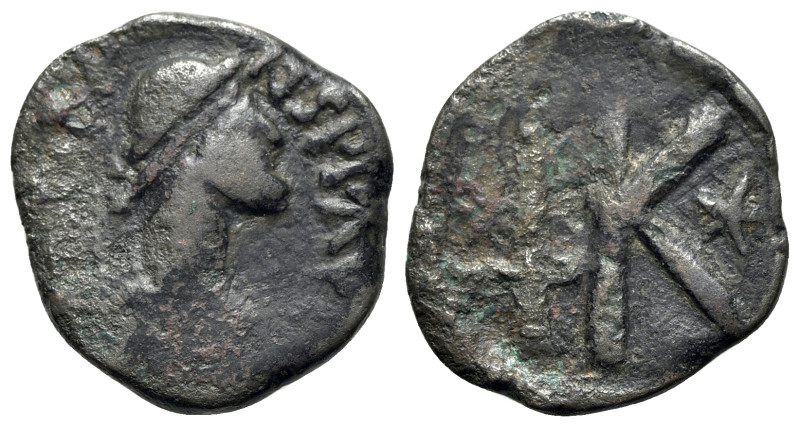 Justin I (518-527). Æ 20 Nummi (26mm, 8.17g, 6h). Thessalonica. Diademed, draped...