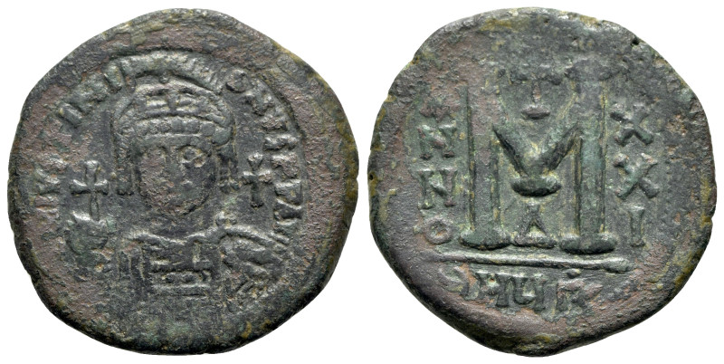 Justinian I (527-565). Æ 40 Nummi (34mm, 19.17g, 6h). Theoupolis (Antioch), year...