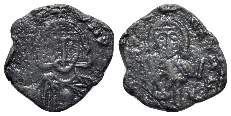 Leo III with Constantine V (717-741). Æ 40 Nummi (21mm, 3.12g, 6h). Syracuse, 72...