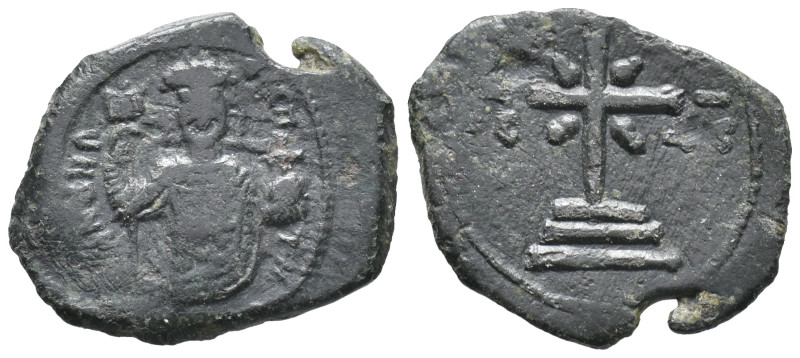 Manuel I (1143-1180). Æ Tetarteron (21mm, 3.48g). Uncertain mint. Radiate cross ...