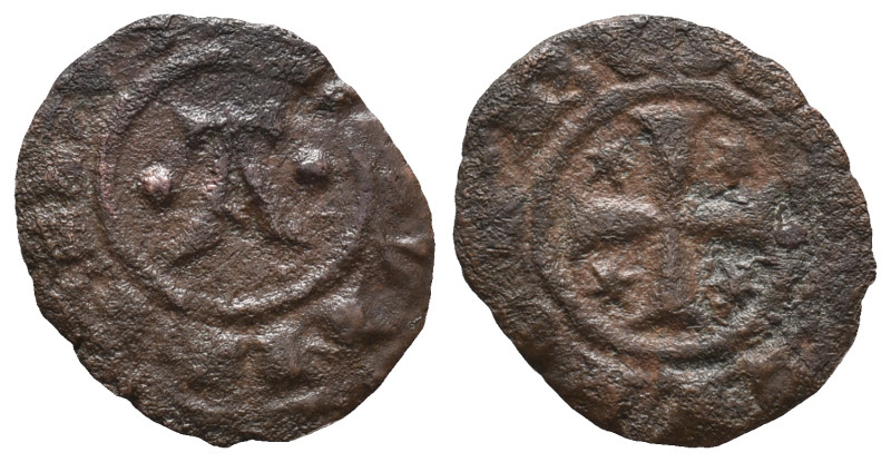 Italy, Sicily, Messina. Manfredi (1258-1266). BI Denaro (14mm, 0.61g). Large A b...