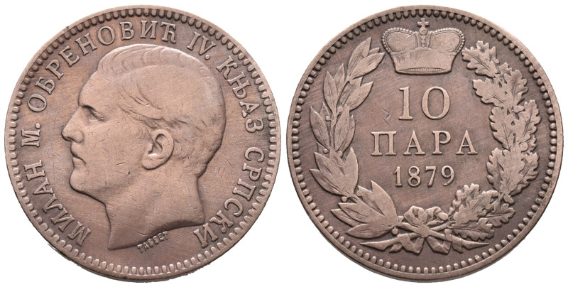 Serbia, 10 Para 1879 (30mm, 9.83g). VF