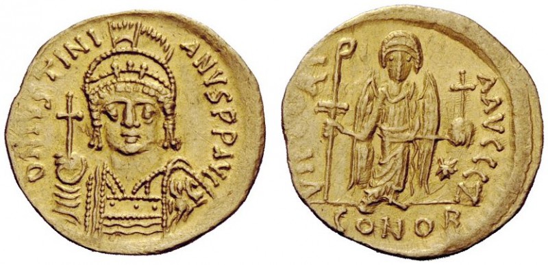 THE BYZANTINE EMPIRE 
 Justinian I, 1 August 527 – 14 November 565 
 Solidus 5...