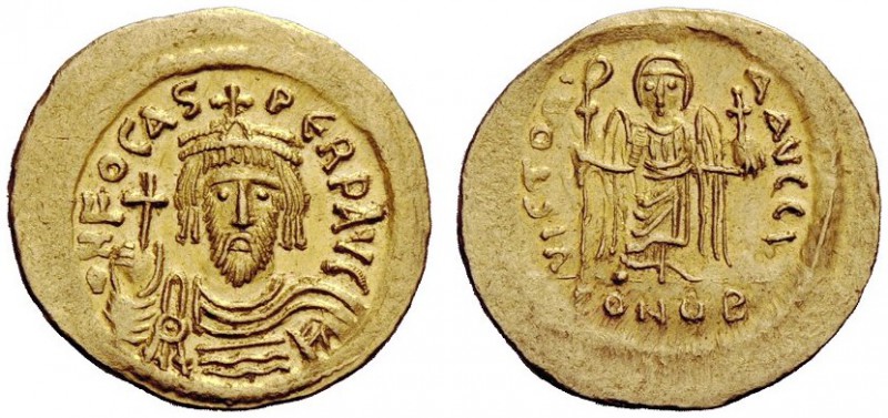 THE BYZANTINE EMPIRE 
 Phocas, 23 November 602 – 5 October 610 
 Solidus, 602-...