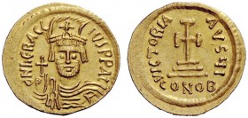 THE BYZANTINE EMPIRE 
 Heraclius, 5 October 610 – 11 January 641, with colleagues from January 613 
 Solidus 610–613, AV 4.48 g. d N herACL – IVS PP...