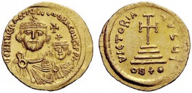 THE BYZANTINE EMPIRE 
 Heraclius, 5 October 610 – 11 January 641, with colleagues from January 613 
 Light weight solidus of 22 siliquae 613-circa 6...