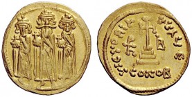 THE BYZANTINE EMPIRE 
 Heraclius, 5 October 610 – 11 January 641, with colleagues from January 613 
 Solidus circa 638–639, AV 4.39 g. Heraclius, wi...