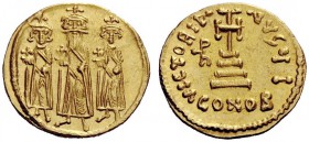 THE BYZANTINE EMPIRE 
 Heraclius, 5 October 610 – 11 January 641, with colleagues from January 613 
 Solidus circa 639–641, AV 4.49 g. Heraclius, wi...