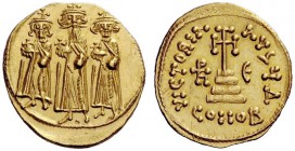 THE BYZANTINE EMPIRE 
 Heraclius, 5 October 610 – 11 January 641, with colleagues from January 613 
 Solidus 639–641, AV 4.46 g. Heraclius, with lon...