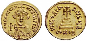 THE BYZANTINE EMPIRE 
 Constans II, September 641 – 15 July 678, with colleagues from 654 
 Solidus circa 641-644, AV 4.40 g. d N CONSTAN – TINYS P ...