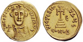 THE BYZANTINE EMPIRE 
 Constans II, September 641 – 15 July 678, with colleagues from 654 
 Solidus 647, AV 4.50 g. d N CONSTAN – TINYS P P AVG Bear...