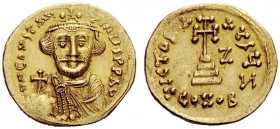 THE BYZANTINE EMPIRE 
 Constans II, September 641 – 15 July 678, with colleagues from 654 
 Solidus, 648-649, AV 4.50 g. d N CONSTAN – TINYS P P AV ...