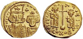 THE BYZANTINE EMPIRE 
 Constans II, September 641 – 15 July 678, with colleagues from 654 
 Solidus circa 659-661, AV 4.26 g. dN CONSTANSY Facing bu...