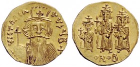 THE BYZANTINE EMPIRE 
 Constans II, September 641 – 15 July 678, with colleagues from 654 
 Solidus circa 663-668, AV 4.33 g. VICTORIA – AVGY B + Bu...