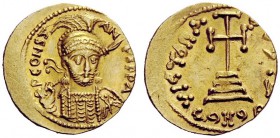 THE BYZANTINE EMPIRE 
 Constantine IV, Pogonatus 13 April 654 – 10 July 685 
 Solidus 681–685, AV 4.47 g. P CONST – AN – YS PP A Bust, three-quarter...