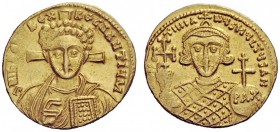 THE BYZANTINE EMPIRE 
 Justinian II second reign with colleagues, Summer 705 – 4 November 711 
 Solidus 705-711, AV 4.46 g. d N Ih[S ChS] REX – REGN...