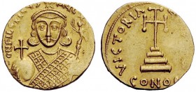 THE BYZANTINE EMPIRE
Philippicus Bardanes, 4 November 711 – 3 June 713
Solidus 711-713, AV 4.46 g. DN PHILEPICYS – MYL – [TYS AN] Facing bust with s...