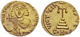 THE BYZANTINE EMPIRE 
 Anastasius II Artemius, 3 June 713 – 715 
 Solidus 713–715, AV 4.44 g. DN APTEMIYS A – [NA]STASIYS MYL Facing bust, wearing c...