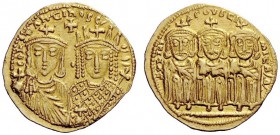 THE BYZANTINE EMPIRE 
 Constantine VI, 8 September 780 – 19 August 797 
 Solidus circa 790-792, AV 4.41 g. CON – StAhTIhOS C Facing busts of Constan...