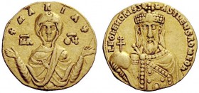 THE BYZANTINE EMPIRE 
 Leo VI the Wise, 29 August 886 – 11 May 912 with colleagues from 879. 
 Solidus 886-908, AV 4.28 g. +MARIA+ Facing bust of th...