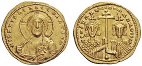 THE BYZANTINE EMPIRE 
 Constantine VII Porphyrogenitus, 6 June 913 – 9 November 959, with colleagues from 914 
 Solidus circa 949–959, AV 4.37 g. +I...