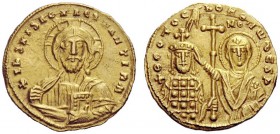 THE BYZANTINE EMPIRE 
 John I Tzimisces, 11 December 969 – 11 January 976 
 Histamenon 969–976, AV 4.43 g. +IhS XIS ReX ReGNANTIhM Facing bust of Ch...