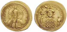 THE BYZANTINE EMPIRE 
 Michael IV, the Paphlagonian 11 April 1034 – 10 December 1041 
 Histamenon 1034-1041, AV 4.39 g. +IHS XIS REX REGNANTIhM Nimb...