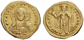 THE BYZANTINE EMPIRE 
 Isaac I Comnenus, 1 September 1057 – 22 November 1059 
 Tetarteron 1057–1059, AV 3.99 g. +IhS XIS DCX REGNANTIhm Facing bust ...