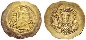 THE BYZANTINE EMPIRE 
 Nicephorus III Botaniates, 3 April 1078-1 April 1081 
 Histamenon 1078-1081, EL 4.33 g. Facing bust of Christ, nimbate, raisi...