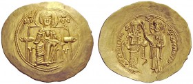 THE BYZANTINE EMPIRE 
 Andronicus I, Comnenus September 1183 – 12 September 1185 
 Hyperpyron 1183-1185, AV 4.47 g. The Virgin, nimbate, enthroned f...