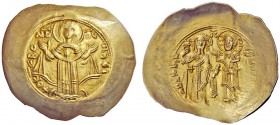 THE BYZANTINE EMPIRE 
 Andronicus I, Comnenus September 1183 – 12 September 1185 
 Aspron trachy 1183-1185, EL 4.03 g. +Q K – EPO – HQEI The Virgin ...