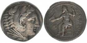 GRIECHEN Macedonien, Alexander III.

Tetradrachme 
16.60 Gramm, ss+