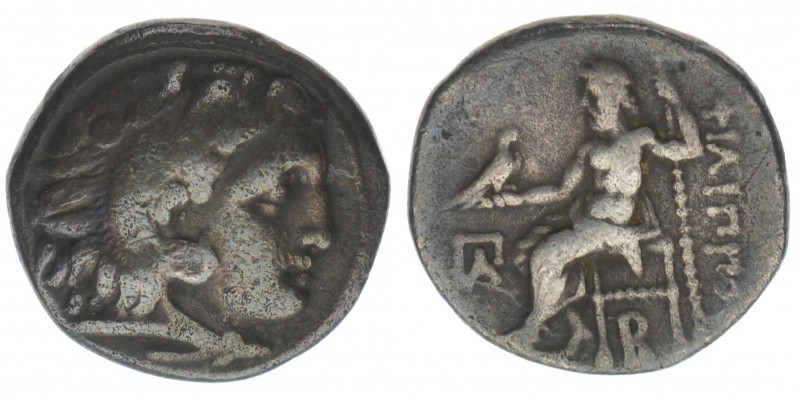 GRIECHEN Philipp III . 323-317

Drachme 
Herkuleskopf nach rechts / Zeus
4,14 Gr...