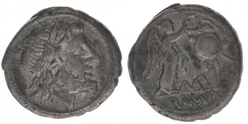 ROM Republik
Quinar anonym vor 268 v. Chr.
Zeus Victoria
2,98 Gramm, ss
