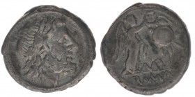 ROM Republik
Quinar anonym vor 268 v. Chr.
Zeus Victoria
2,98 Gramm, ss