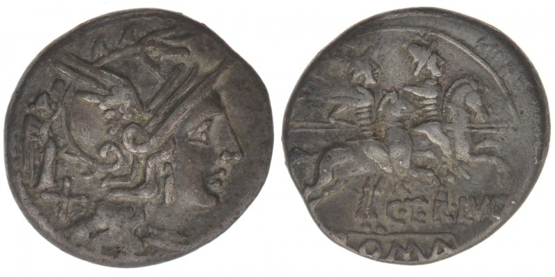 ROM Republik C.Terentius Lucanus 147 v.Chr.
Denar X
Roma
Dioskuren nach rechts r...